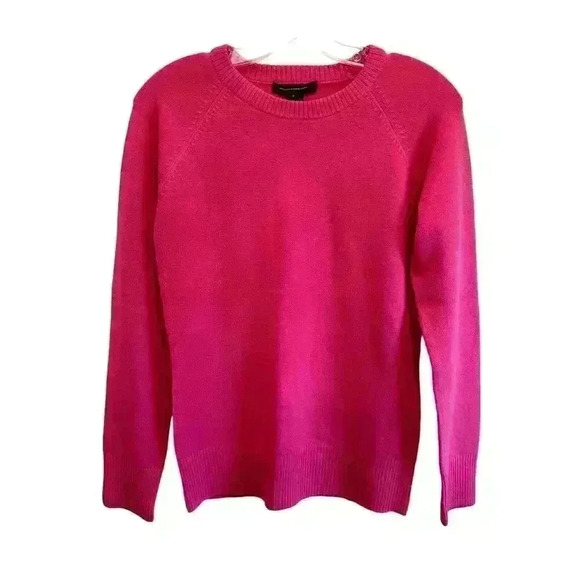 FRENCH CONNECTION BABY SOFT RAGLAN KNIT SWEATER BRIGHT PINK SIZE M - Picture 3 of 6